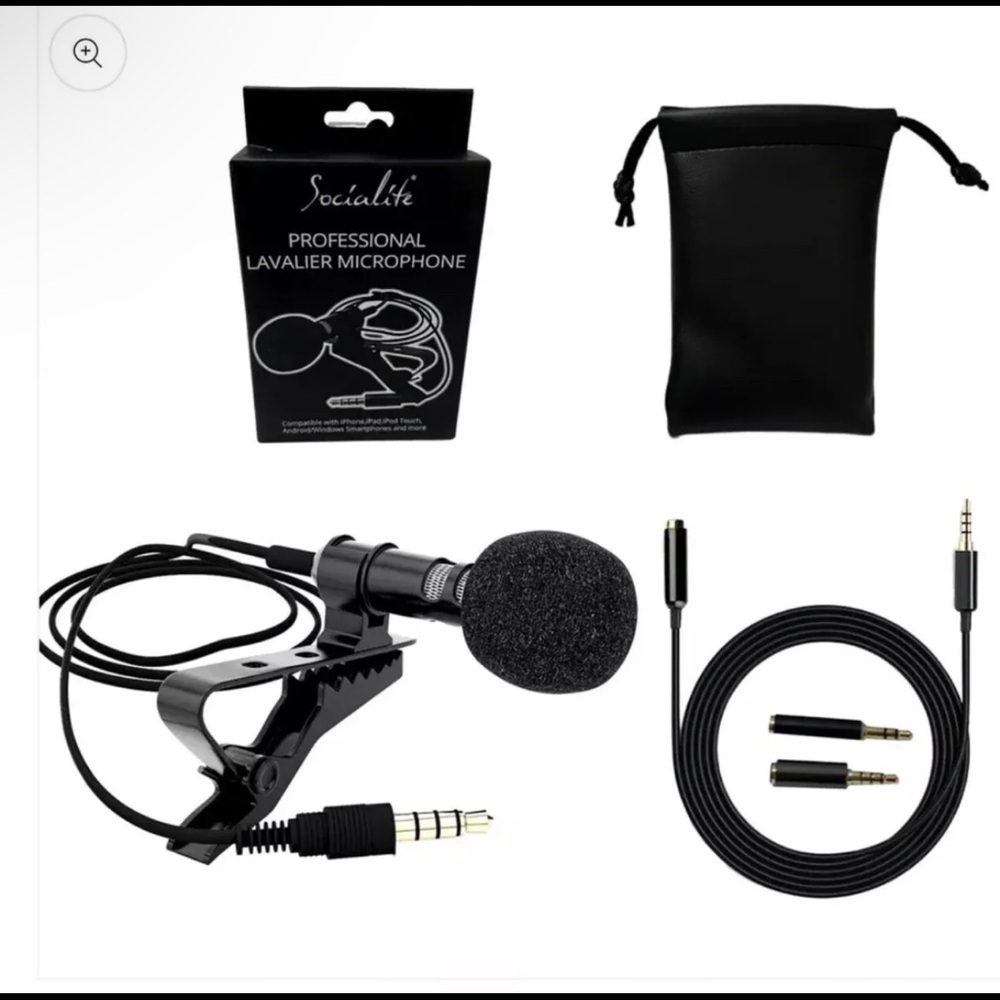 Professional Wired Lavalier Lapel Clip On Microphone for iPhone and Android